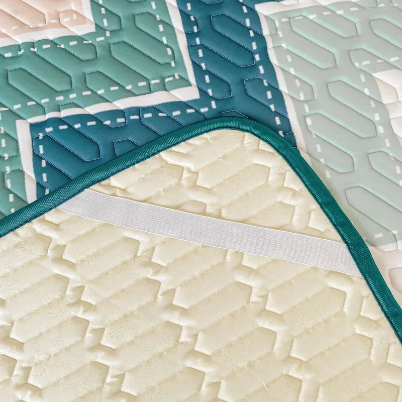 Cool Feeling Summer Blanket Set Latex Bed Mat Comforter - Brass Living