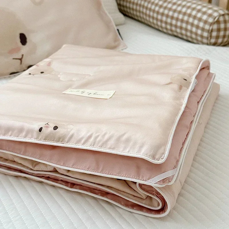 High End Lyocell Summer Quilt Soft Silky Cooling Blanket - Brass Living