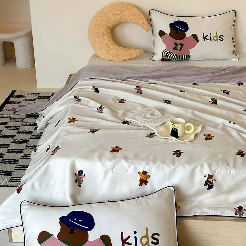 High End Lyocell Summer Quilt Soft Silky Cooling Blanket - Brass Living