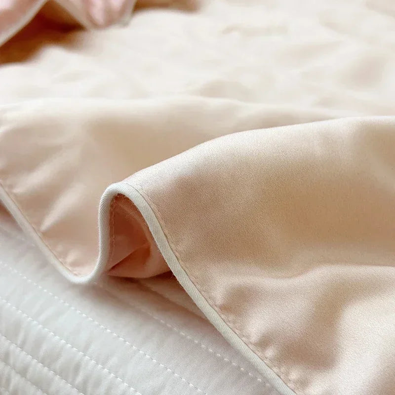High End Lyocell Summer Quilt Soft Silky Cooling Blanket - Brass Living