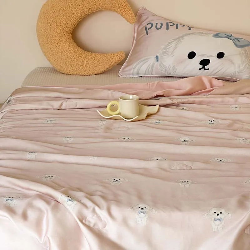 High End Lyocell Summer Quilt Soft Silky Cooling Blanket - Brass Living