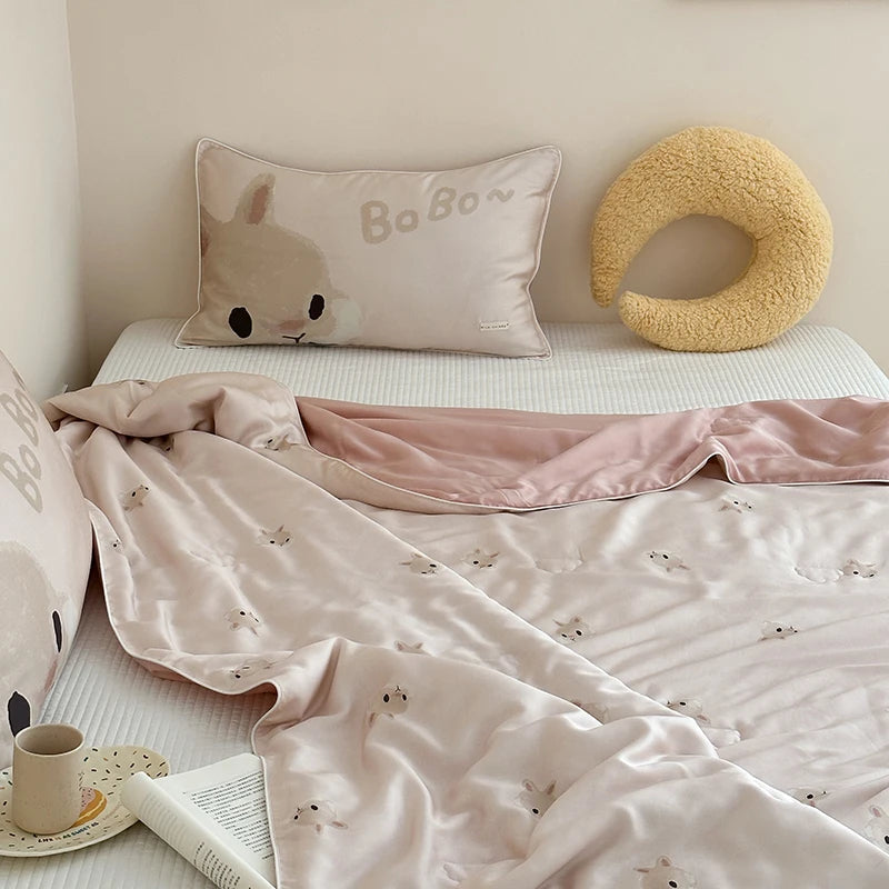 High End Lyocell Summer Quilt Soft Silky Cooling Blanket - Brass Living