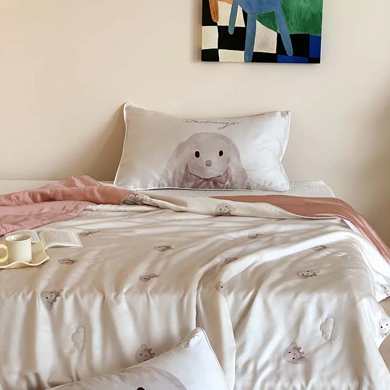 High End Lyocell Summer Quilt Soft Silky Cooling Blanket - Brass Living