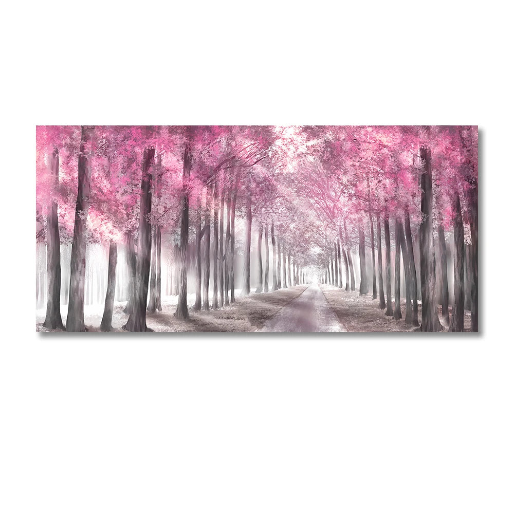 Autumn Nature Forest Foggy Landscape Tree Canvas Wall Art Prints - Brasss Living