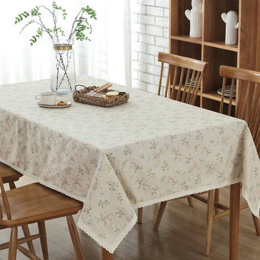 Bloom Table Cover with Lace Customizable Flower Tablecloth - Brasss Living