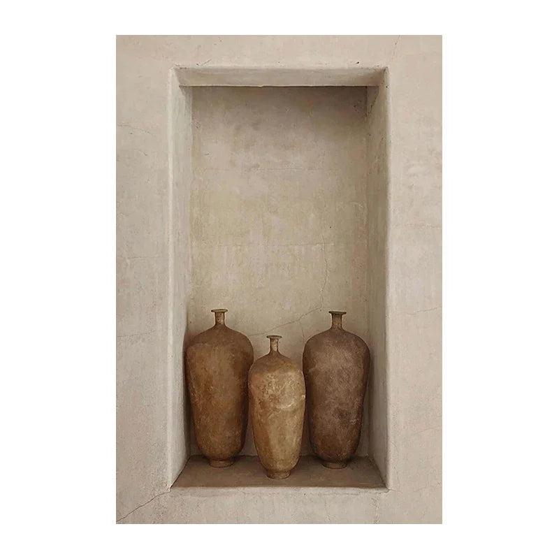 Bohemian Classic Vase Still Life Aesthetic Canvas Art - Brasss Living