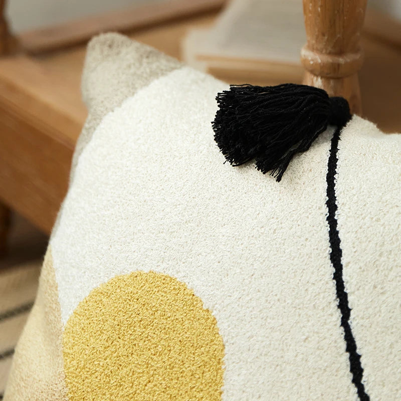 Color Block Tufted Pillow Cushion Cover - Brasss Living