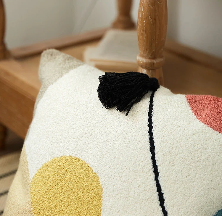 Color Block Tufted Pillow Cushion Cover - Brasss Living