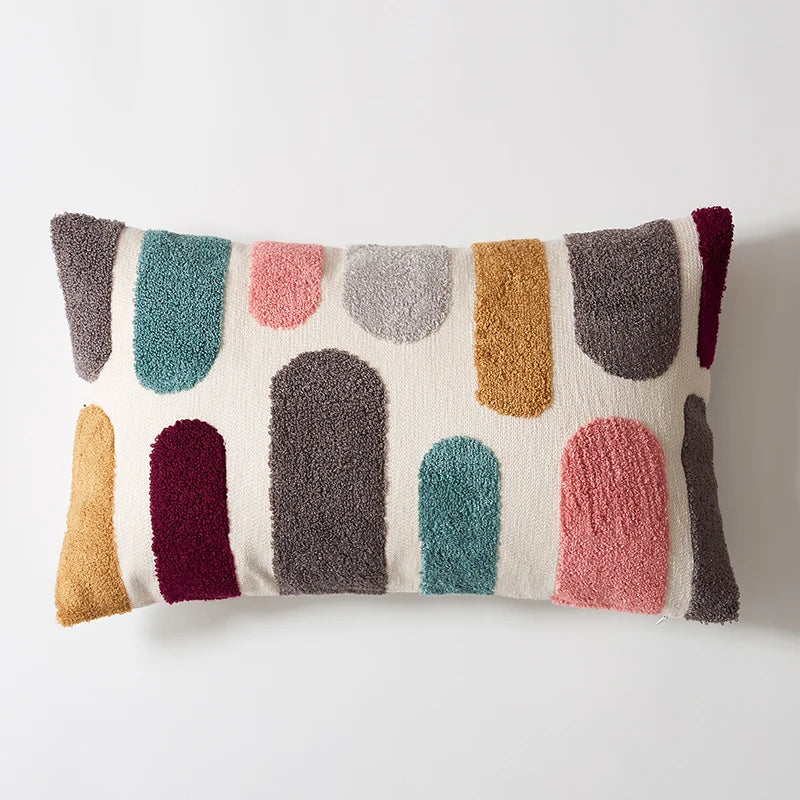 Colorful Dots Embroidery Soft Cozy Pillow Cover - Brasss Living