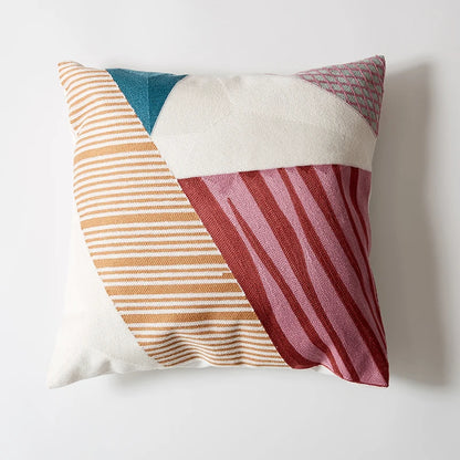 Colorful Geometric Pattern Soft Cozy Pillow Cover - Brasss Living