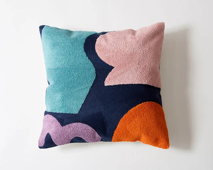 Colorful Geometric Pattern Soft Cozy Pillow Cover - Brasss Living