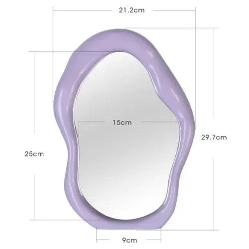 Creative Irregular European Curved Makeup Mirror Vanity - Brasss Living