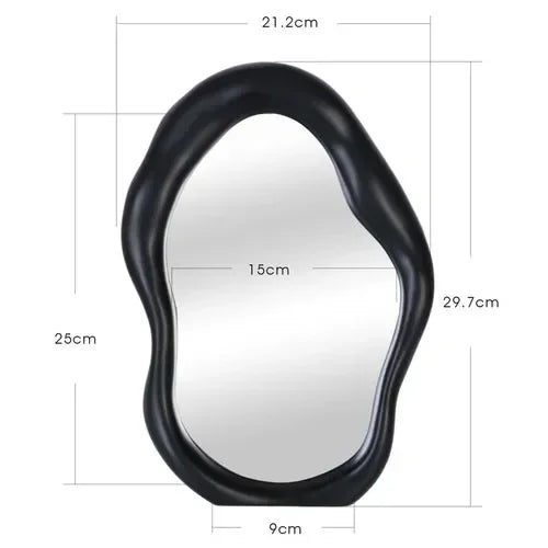 Creative Irregular European Curved Makeup Mirror Vanity - Brasss Living