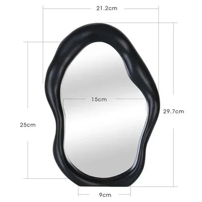 Creative Irregular European Curved Makeup Mirror Vanity - Brasss Living