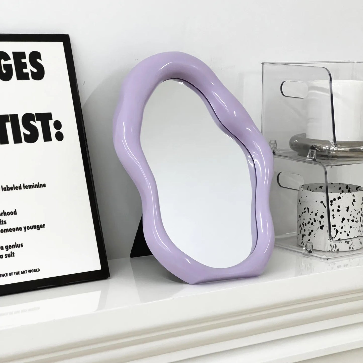 Creative Irregular European Curved Makeup Mirror Vanity - Brasss Living