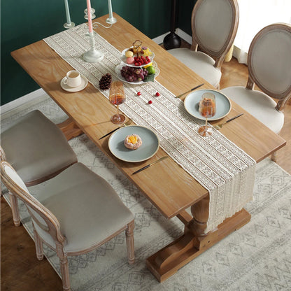 Crochet Encrypted Tassel Table Runner Luxury Covering - Brasss Living