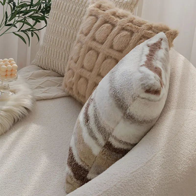 Double Sided Plush Irregular Nordic Pillow Cover - Brasss Living