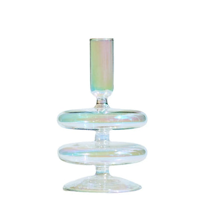 Glass Vases Nordic Candlestick Candle Stick Holder Flower Vase - Brasss Living