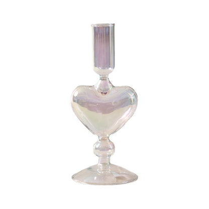 Glass Vases Nordic Candlestick Candle Stick Holder Flower Vase - Brasss Living