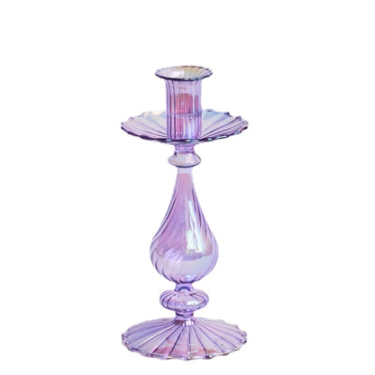 Glass Vases Nordic Candlestick Candle Stick Holder Flower Vase - Brasss Living