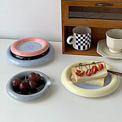 Korean Chubby Breakfast Plate Jewelry Dessert Fruit Storage Dish - Brasss Living