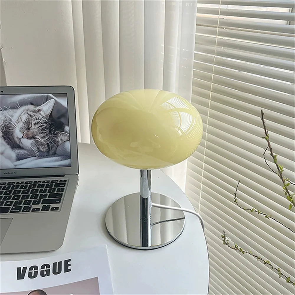 Lollipop Cream Glass Table Lamp Retro Standing Lamp Lighting - Brasss Living