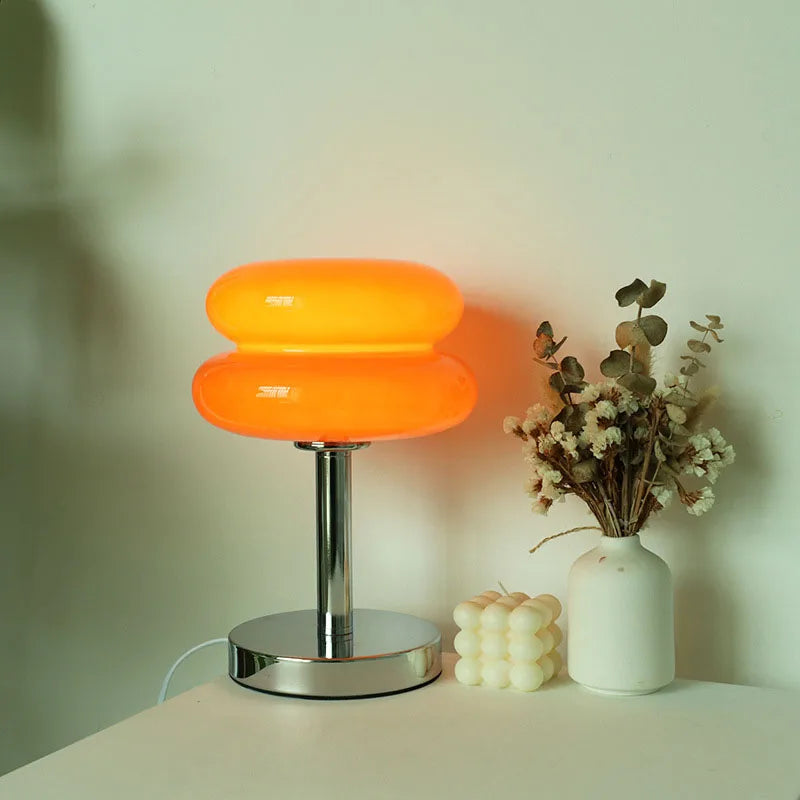 Macaron Glass Table Lamp Trichromatic Dimming Eye Protection Light - Brasss Living