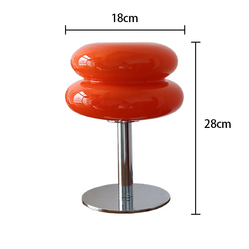 Macaron Glass Table Lamp Trichromatic Dimming Eye Protection Light - Brasss Living