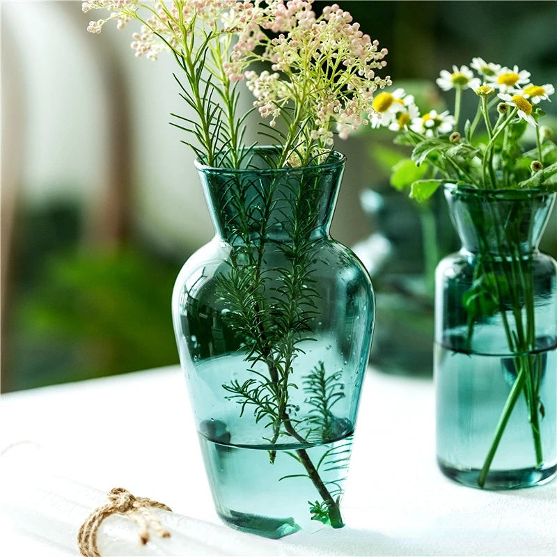 Mini Glass Table Vase Creative Decorative Bottles Centerpieces - Brasss Living