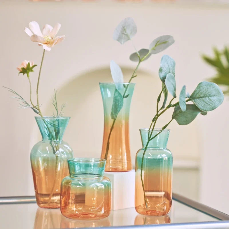 Mini Glass Table Vase Creative Decorative Bottles Centerpieces - Brasss Living