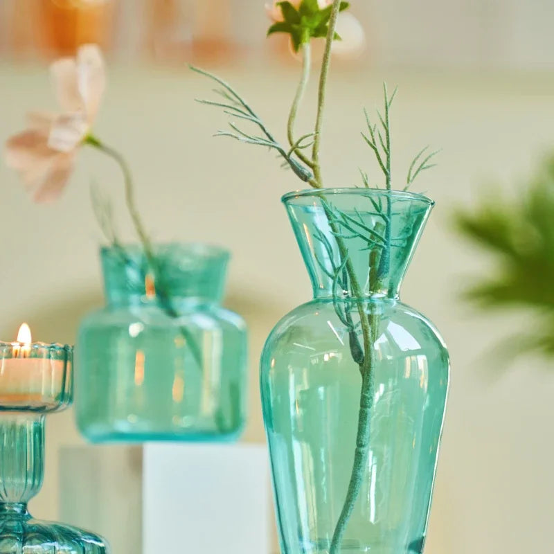 Mini Glass Table Vase Creative Decorative Bottles Centerpieces - Brasss Living