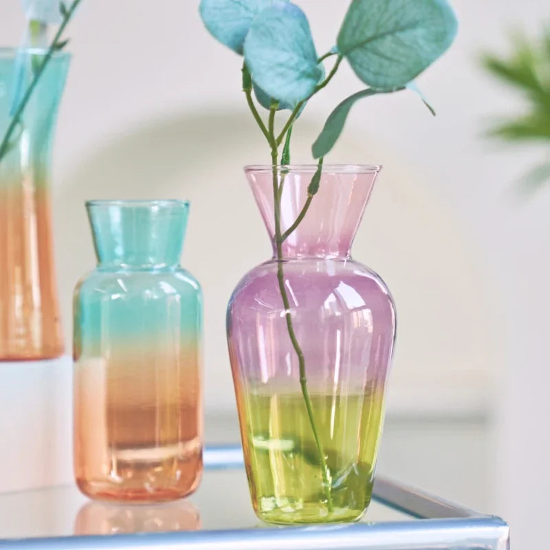 Mini Glass Table Vase Creative Decorative Bottles Centerpieces - Brasss Living