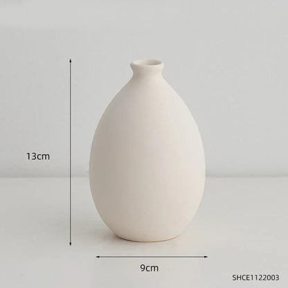 Minimalism Ceramic Vases Table Dried Flower Vase Decorative - Brasss Living