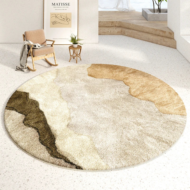 Modern Luxury Soft Fluffy Round Carpet for Bedroom - Brasss Living