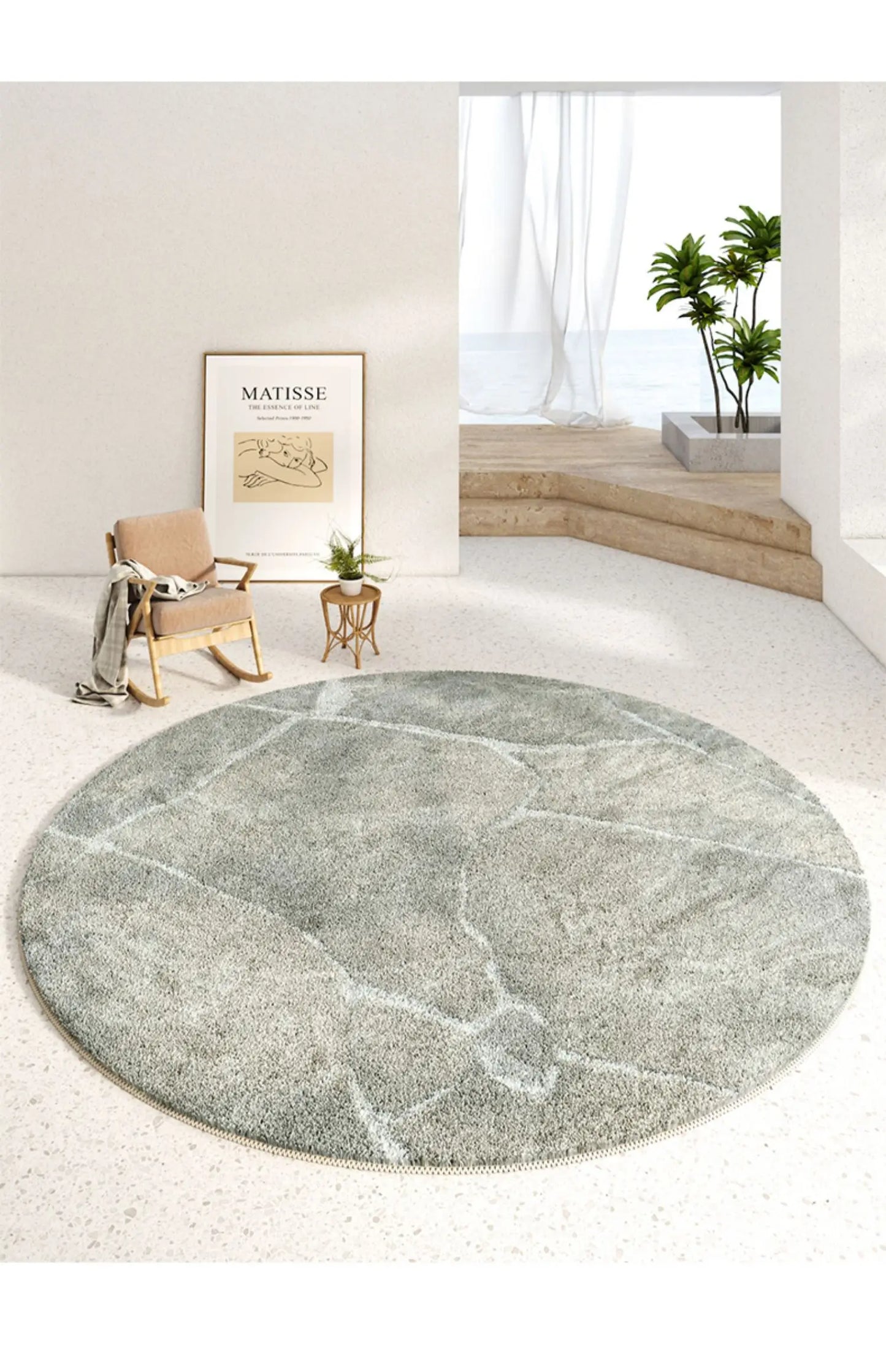 Modern Luxury Soft Fluffy Round Carpet for Bedroom - Brasss Living