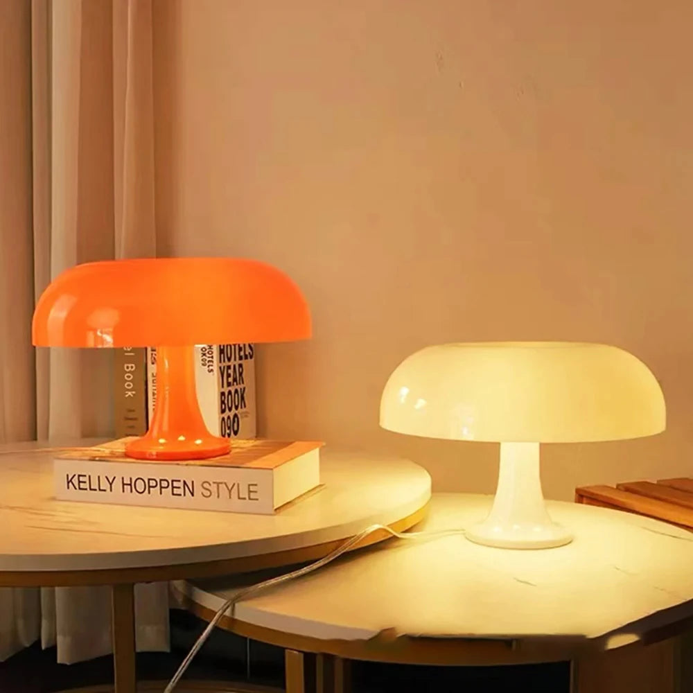 Modern Minimalist LED Mushroom Table Lamp Bedroom Lighting - Brasss Living