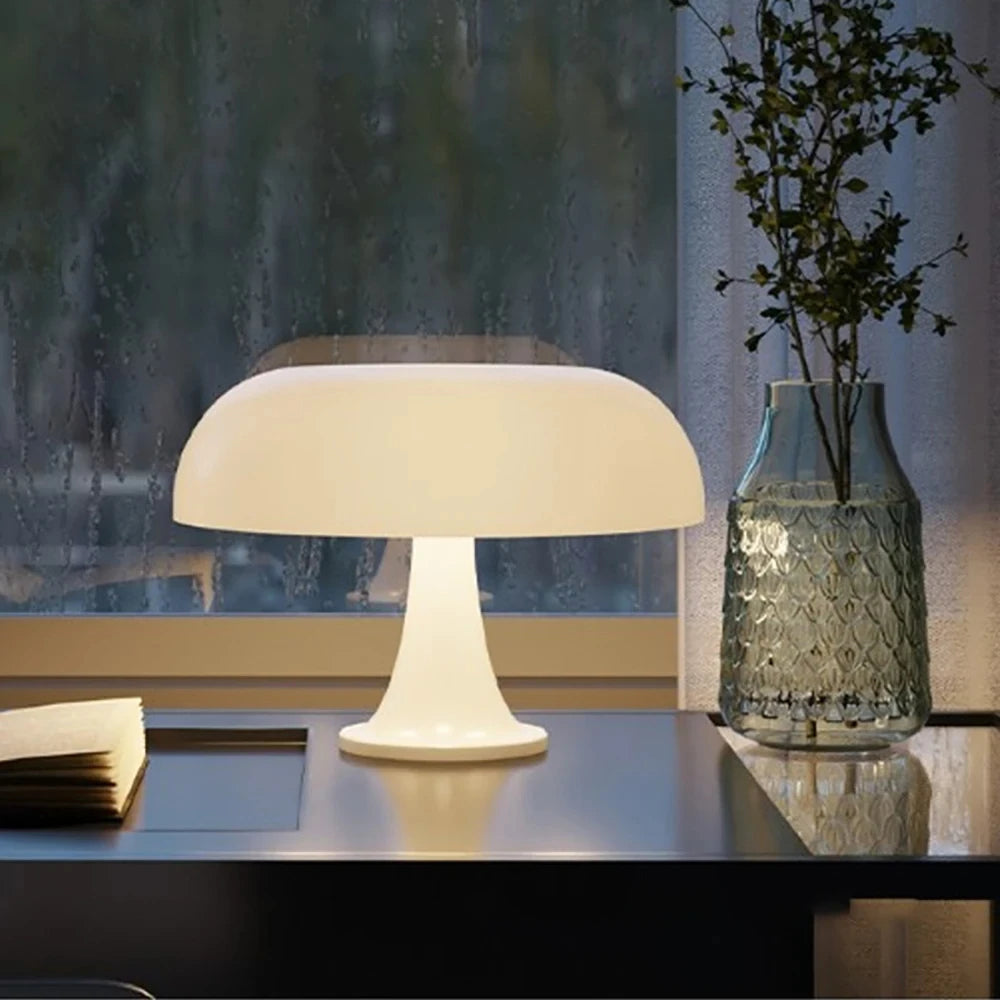 Modern Minimalist LED Mushroom Table Lamp Bedroom Lighting - Brasss Living