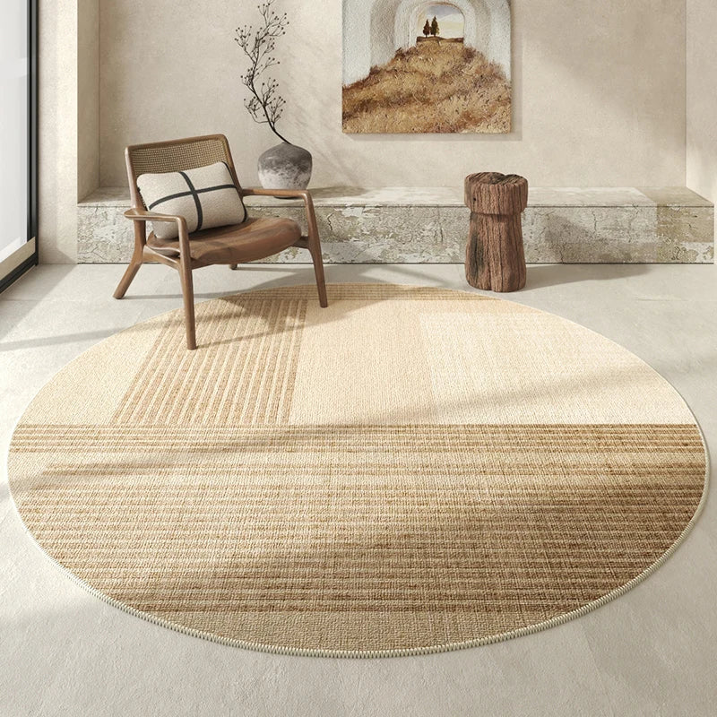 Modern Minimalist Light Luxury Thick Non-slip Round Carpet - Brasss Living