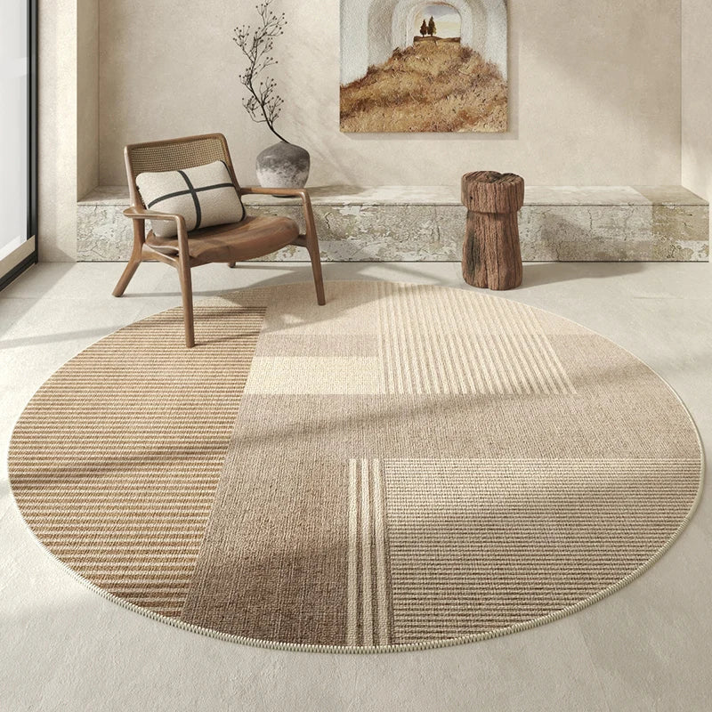 Modern Minimalist Light Luxury Thick Non-slip Round Carpet - Brasss Living