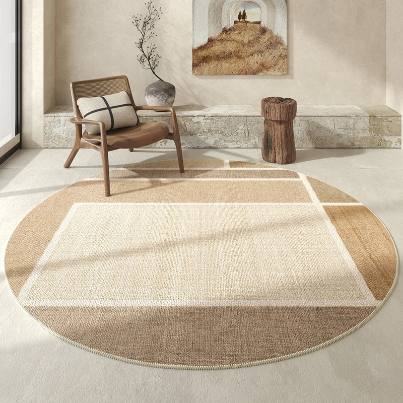 Modern Minimalist Light Luxury Thick Non-slip Round Carpet - Brasss Living