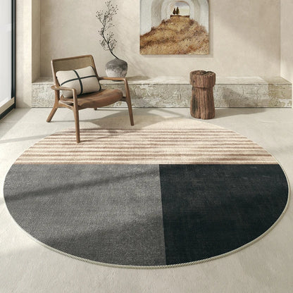 Modern Minimalist Light Luxury Thick Non-slip Round Carpet - Brasss Living