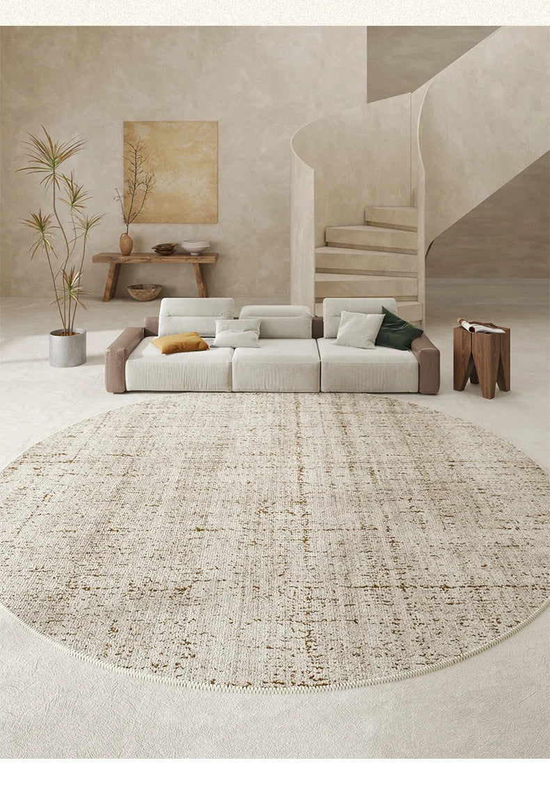 Modern Minimalist Light Luxury Thick Non-slip Round Carpet - Brasss Living