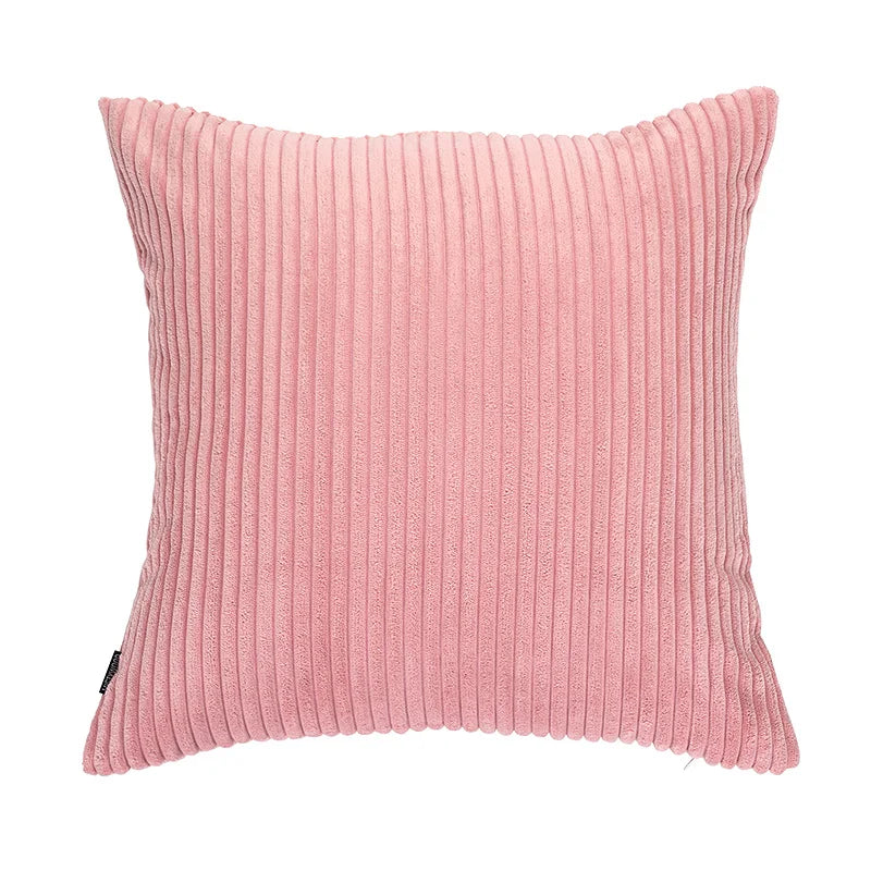 Solid Corduroy Flocking Velvet Pillow Cushion Cover - Brasss Living