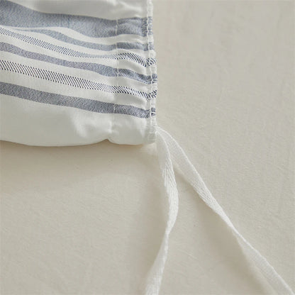 Striped Furball Duvet Cover Set High-end Tassels Bedding - Brasss Living