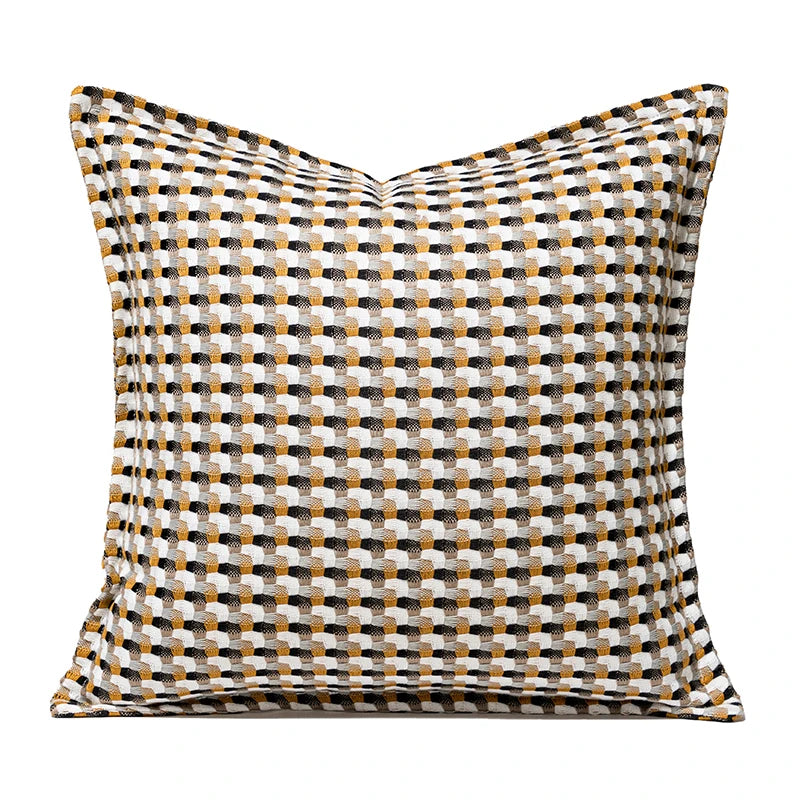 Tufted Embroidered Neutral Pillow Cushion Cover - Brasss Living