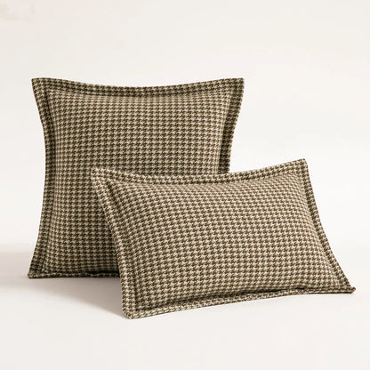 Yarn-dyed Hounds Tooth Decorative Pillow Cushion Cover - Brasss Living