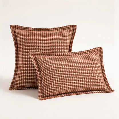 Yarn-dyed Hounds Tooth Decorative Pillow Cushion Cover - Brasss Living